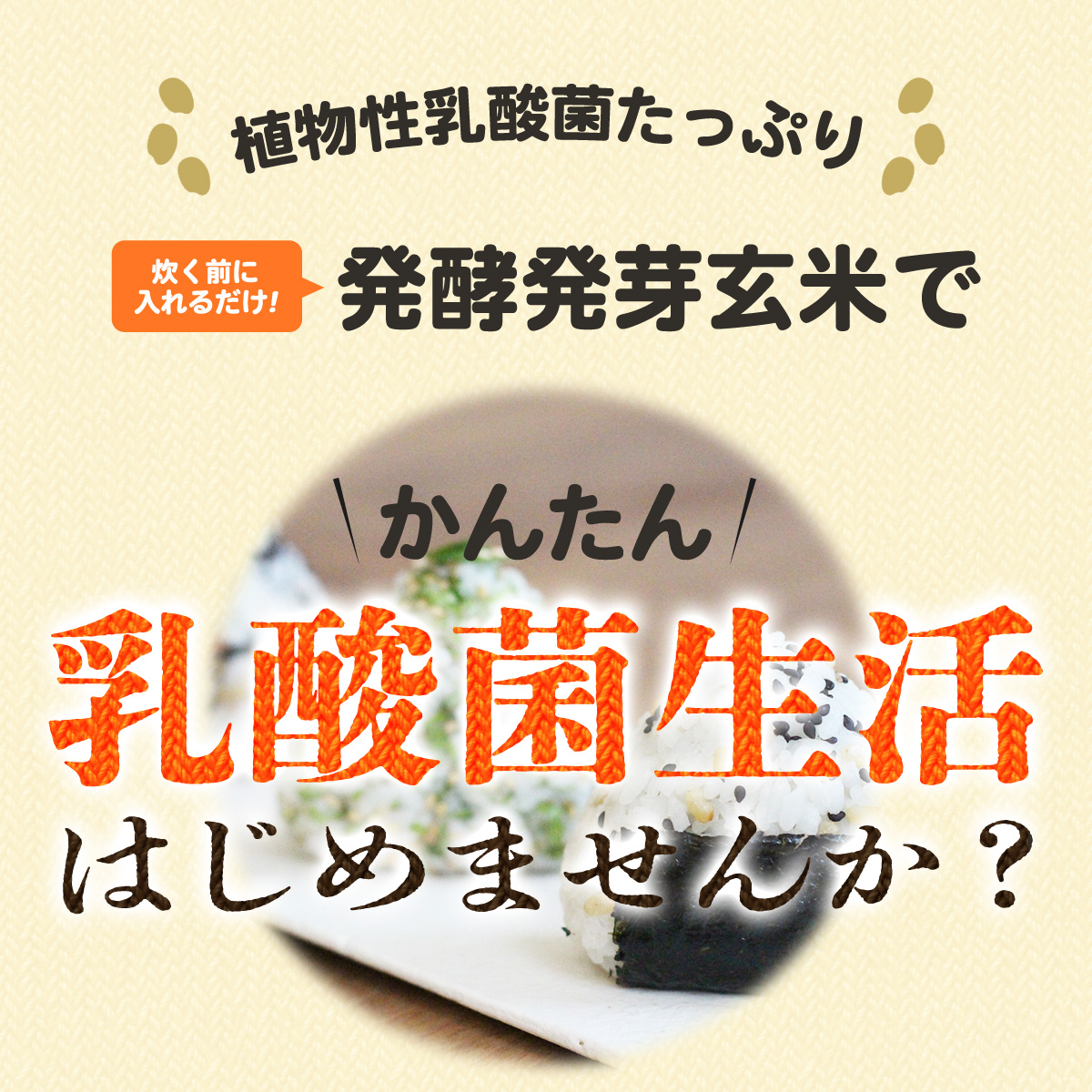 植物性乳酸菌たっぷり。炊く前に入れるだけ！の発酵発芽玄米で、かんたん乳酸菌生活をはじめませんか？